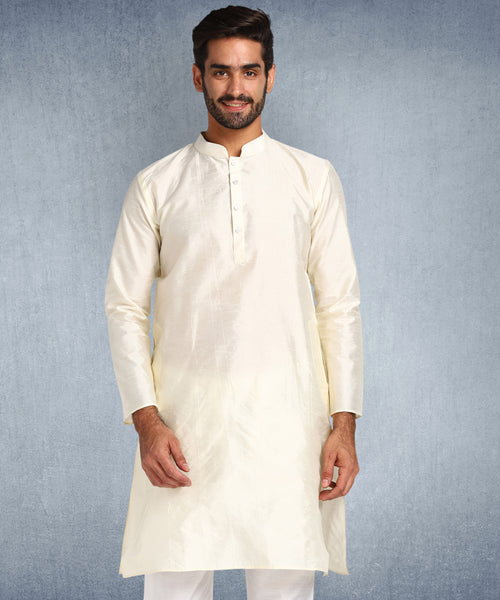 Hangup Men Standard Solid Men's Indian Wear-OffWhite_8_W14_Lkurta