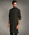 Hangup Men Standard Solid Men's Indian Wear-Olive_6_118_Kurta