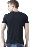 Huetrap Black Mens Short Sleeve Graphic Printed Tshirt-HT17MKGRABLK00715