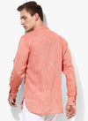 Hangup Men Slim Solid Men's Indian Wear-OrangeKurta