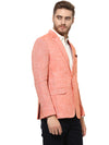 Hangup Men Standard Solid Men Formalwear-OrangeLinenBlazer