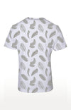 Huetrap White Mens Short Sleeve Graphic Printed Tshirt-HT16MKGRAWHT00402