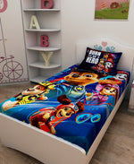 Athom Living Born To Be A Hero Paw Patrol Digital Printed Cotton Kids Single Bedsheet 147x223 cm with Pillow Cover-PAW-03-236-S