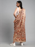 Saree Mall Women's  Blend Peach Embellished Designer Saree With Blouse Piece-PDMAVT695