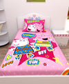 Athom Living Besties Peppa Pig Digital Printed Cotton Kids Single Bedsheet 147x223 cm with Pillow Cover-PEP-03-245-S