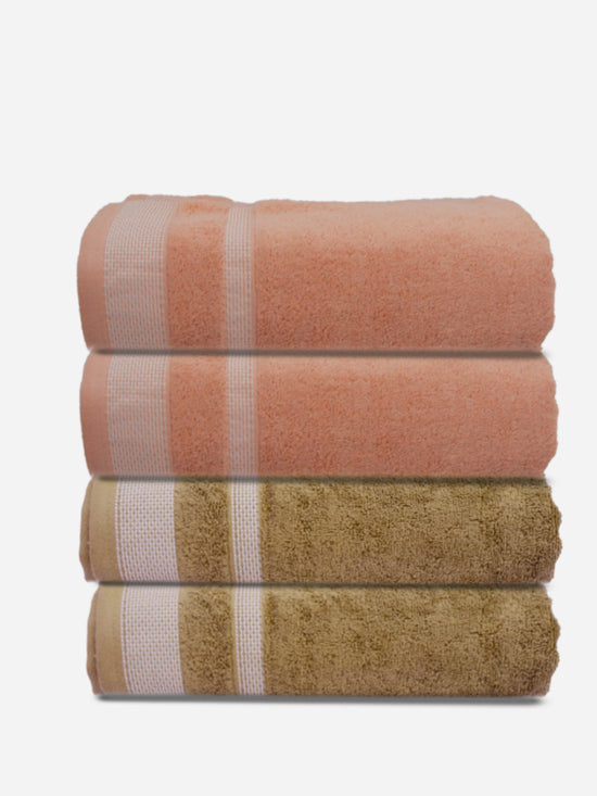 Athom Living Premium Cotton Bath Towel Pack of 4-PER-AAEE