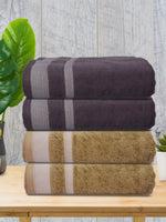 Athom Living Premium Cotton Bath Towel Pack of 4-PER-AAFF