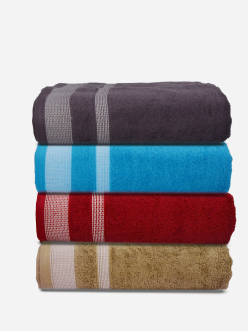 Athom Living Premium Cotton Bath Towel Pack of 4-PER-ABDF