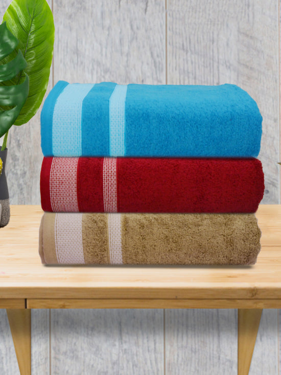 Athom Living Premium Cotton Bath Towel Pack of 3-PER-ABD