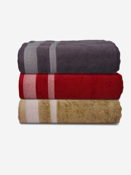 Athom Living Premium Cotton Bath Towel Pack of 3-PER-ABF