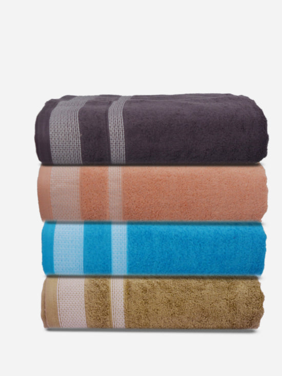 Athom Living Premium Cotton Bath Towel Pack of 4-PER-ADEF