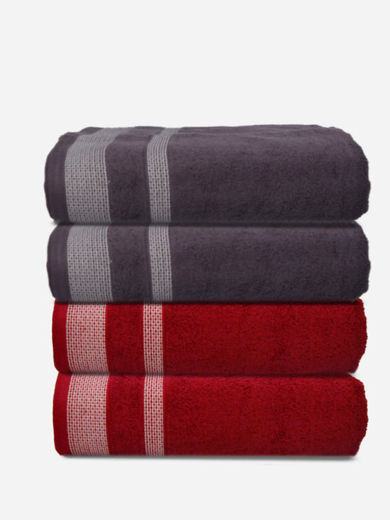 Athom Living Premium Cotton Bath Towel Pack of 4-PER-BBFF