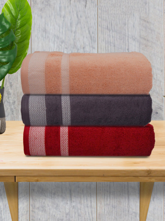 Athom Living Premium Cotton Bath Towel Pack of 3-PER-BEF