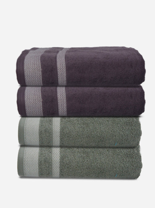 Athom Living Premium Cotton Bath Towel Pack of 4-PER-CCFF