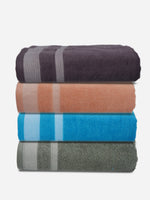 Athom Living Premium Cotton Bath Towel Pack of 4-PER-CDEF