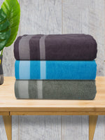 Athom Living Premium Cotton Bath Towel Pack of 3-PER-CDF