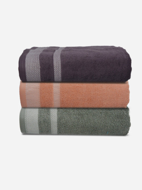 Athom Living Premium Cotton Bath Towel Pack of 3-PER-CEF