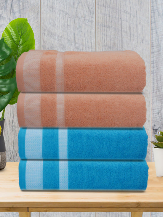 Athom Living Premium Cotton Bath Towel Pack of 4-PER-DDEE