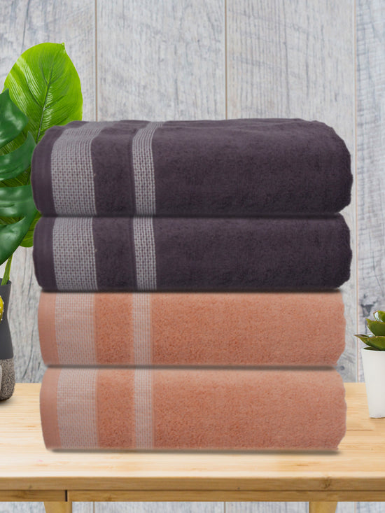 Athom Living Premium Cotton Bath Towel Pack of 4-PER-EEFF