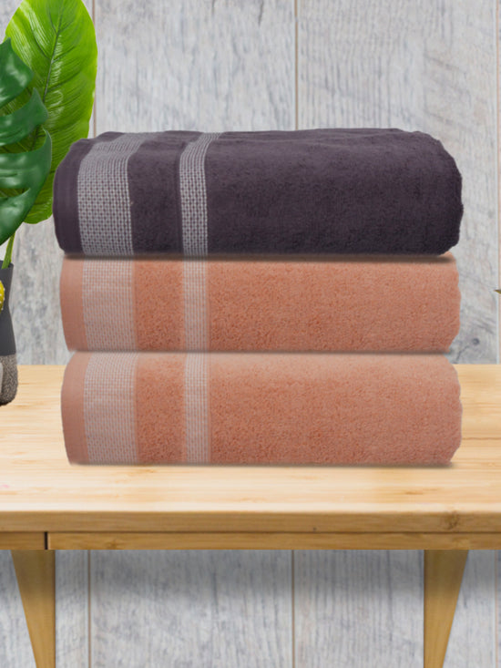 Athom Living Premium Cotton Bath Towel Pack of 3-PER-EEF