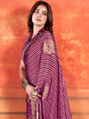 Saree Mall Women's Chiffon Purple Embellished Designer Saree With Blouse Piece-PIHU113