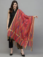 Women's Self Design Unique Silk Blend Dupatta