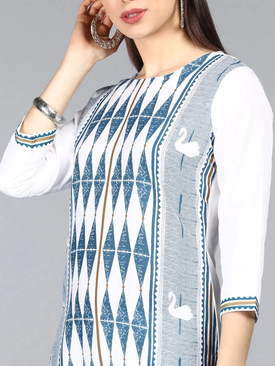 Ahika PolyCrepe Printed Kurta-PK1594E_3XL