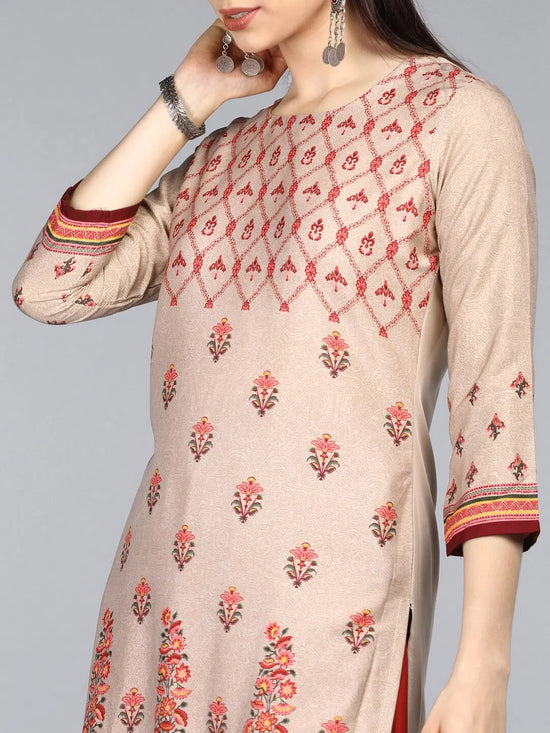 Ahika PolyCrepe Printed Kurta-PK1773E_3XL