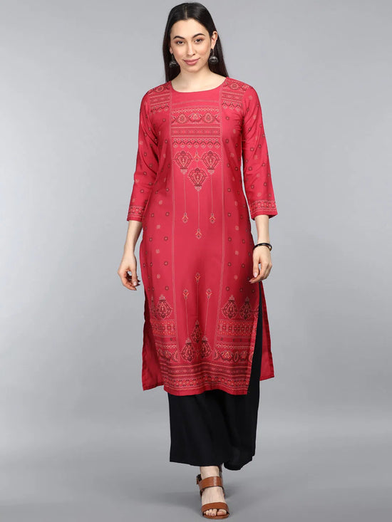 Ahika PolyCrepe Printed Kurta-PK1833E_3XL