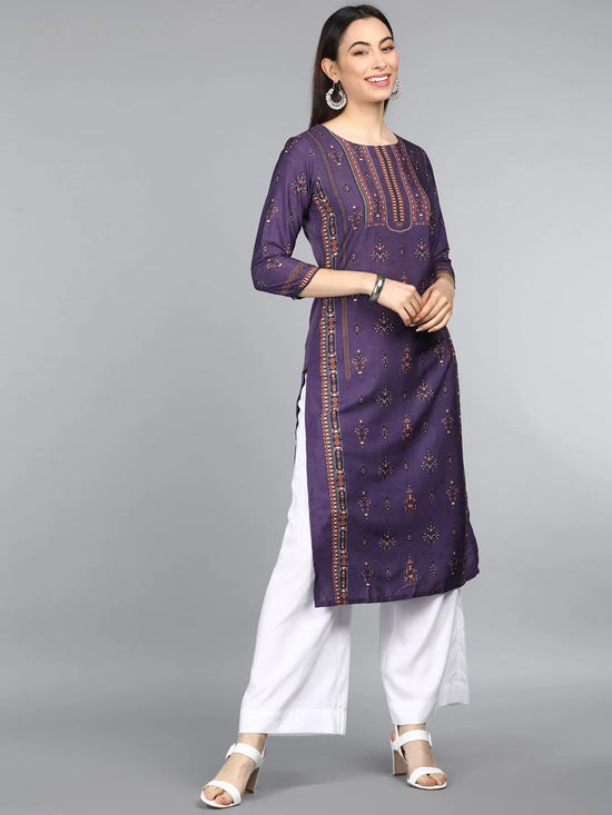 Ahika PolyCrepe Printed Kurta-PK1951E_XS