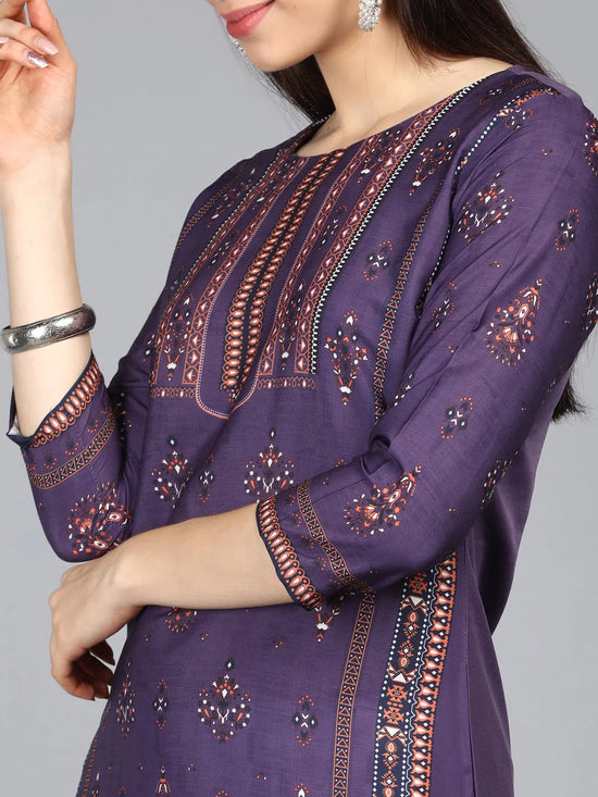 Ahika PolyCrepe Printed Kurta-PK1951E_XS