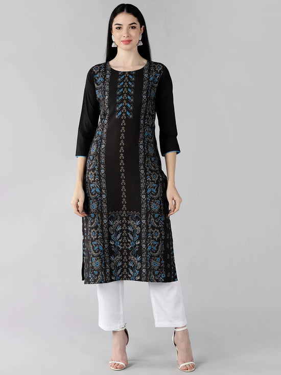 Ahika Women's Polyester Printed Kurta-PK2141_3XL