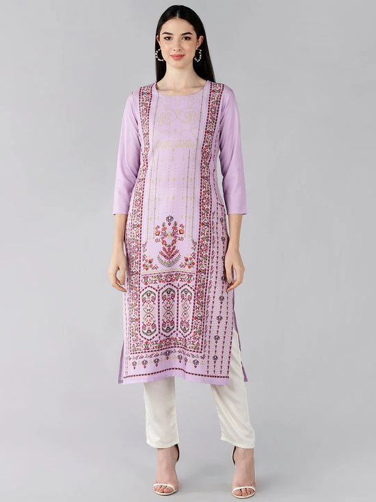 Ahika Women's Polyester Printed Kurta-PK2154_3XL