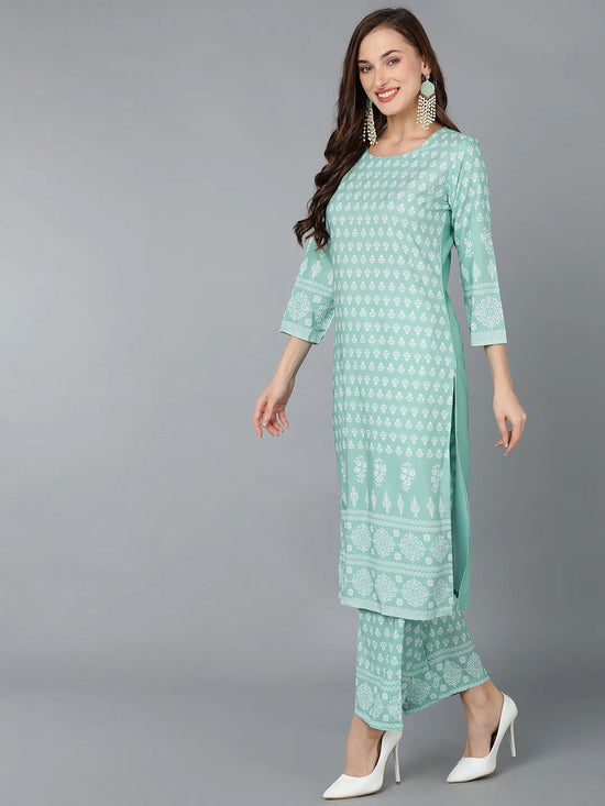 Ahika Women Polyester Geometric Printed Kurta With