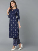 Ahika Women Cotton Floral Printed Kurta With-PKSET1044A_XS