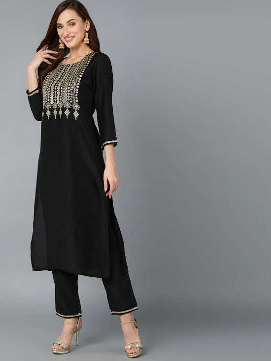 Ahika Women Silk Blend Yoke Design Kurta-PKSKD1869_XS