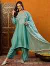 Ahika Polyester Solid Green Indian Ethnic-PKSKD1889A_XS