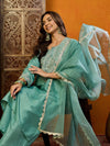 Ahika Polyester Solid Green Indian Ethnic-PKSKD1889A_XS