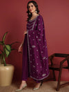 Ahika Polyester Solid Purple Indian Ethnic-PKSKD2064_S