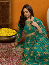 Ahika Polyester Floral Green Indian Ethnic