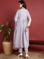 Ahika Cotton Solid Grey Indian Ethnic