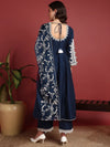 Ahika Polyester Solid Blue Indian Ethnic-PKSKD2397_S