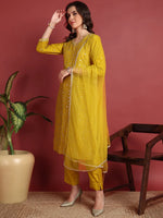 Ahika Polyester Solid Yellow Indian Ethnic-PKSKD2434_XS