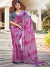 Saree Mall Women's Georgette Mauve Printed Designer Saree With Blouse Piece-PLTINUM1010