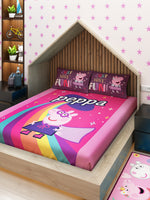 Athom Living Peppa Pig Have Fun Kids Bedsheet Set 180 TC 274x274 cm-PPP-03-226-D