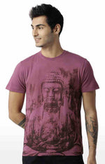 Huetrap Maroon Mens Short Sleeve Graphic Printed Tshirt-HT16MKGRAPLU00370