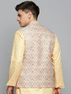 Men Mandarin Collar Printed Multi Nehru Jacket-PR-234-Multi