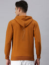 Men Hooded Solid Yellow Sweatshirt-PRFL1033-Mustard