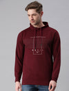 Men Graphic Maroon Sweatshirt-PRFL1047-Maroon