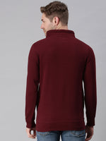 Men Graphic Maroon Sweatshirt-PRFL1047-Maroon